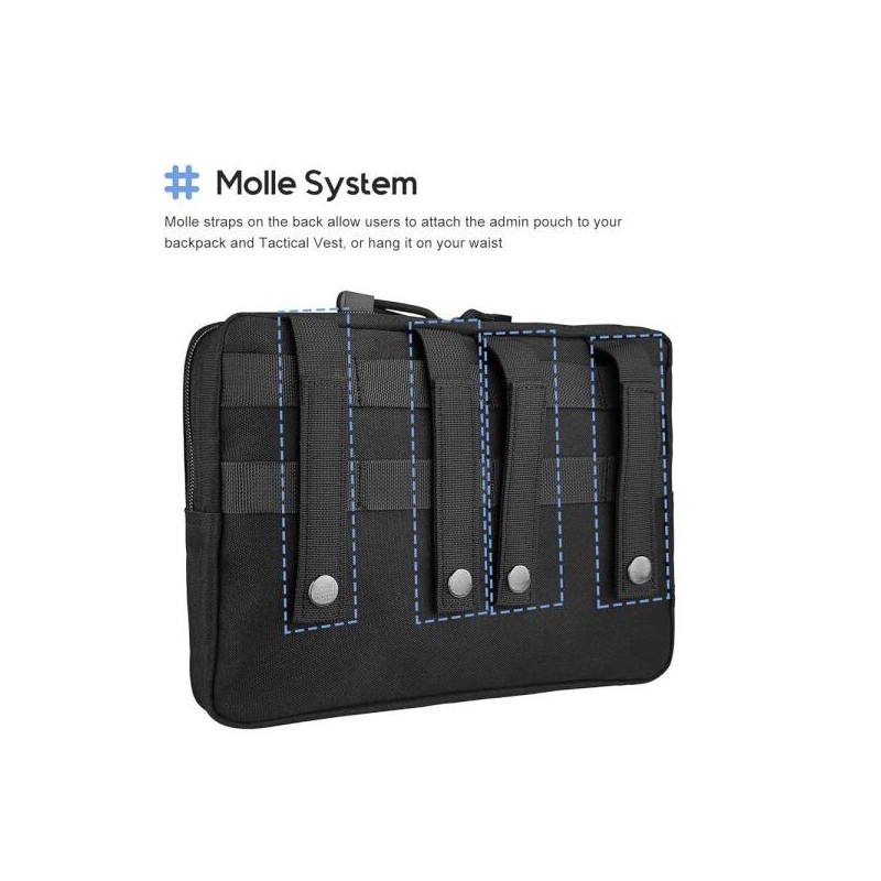 ProCase 프로케이스 전술 관리자 몰 파우치, 밀리터리 MOLLE 파우치 수평
