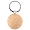 keepdrum Round Wooden Microphone Keyring Gift for Musicians, natural, Unit