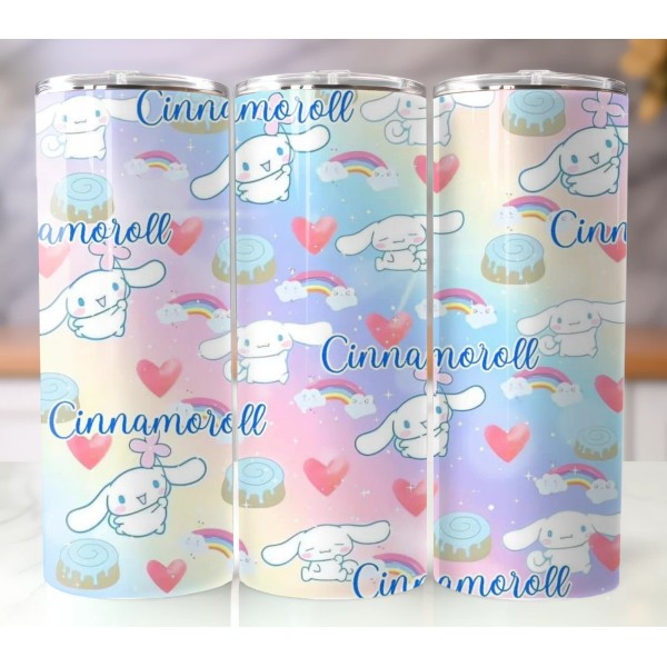 Handmade 20oz Colorful Cute Puppy Tumbler | Cinnamoroll Inspired Stainless