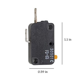 [SZM-V16-FD-63 Switch OEM Mania] SZM-V16-FD-63 Microwave Door Switch Replacement Compatible with LG & GE Compatible with 3405-001034 3405-000178, Normally Open, 16A 250V, 2-Pack