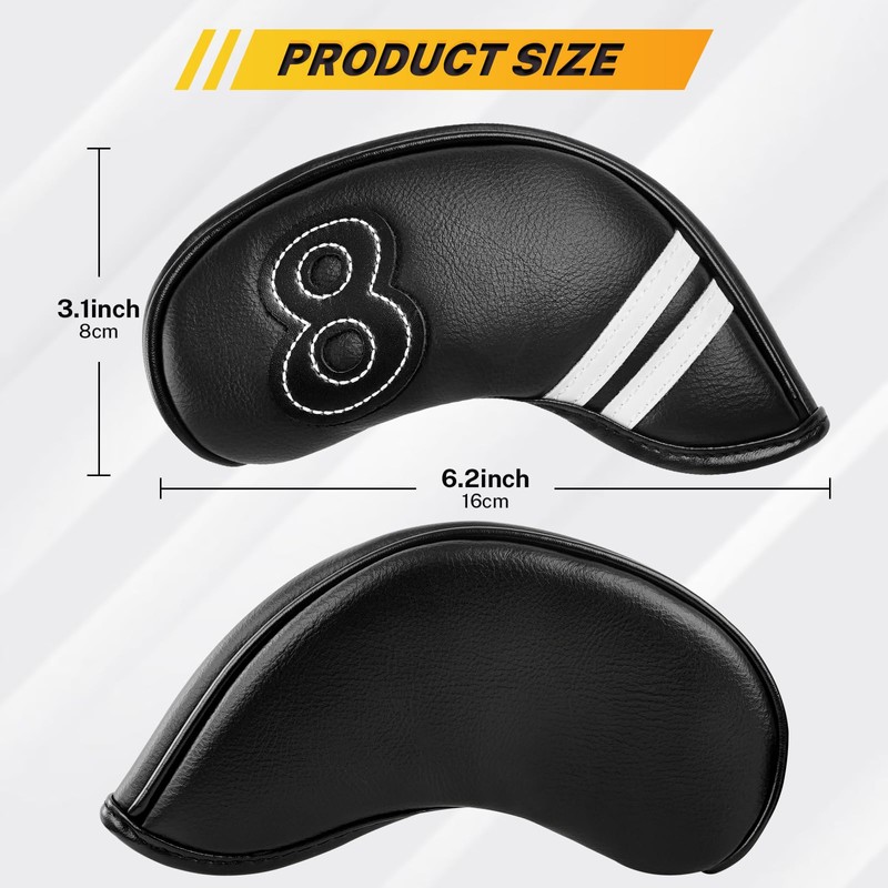 Craftsman Golf 10ps/set White Stripes Iron Headcover Covers set Protector