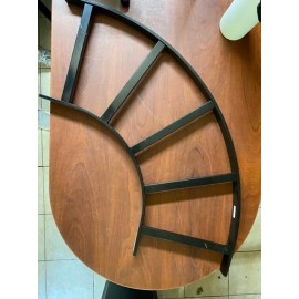 Hubbell HLF1290B Nextframe Ladder Rack, Flat Turn 12" Black