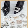 Earssa 4 Pairs Rhinestone Pearl Shoe Clips Crystal Shoe Buckles