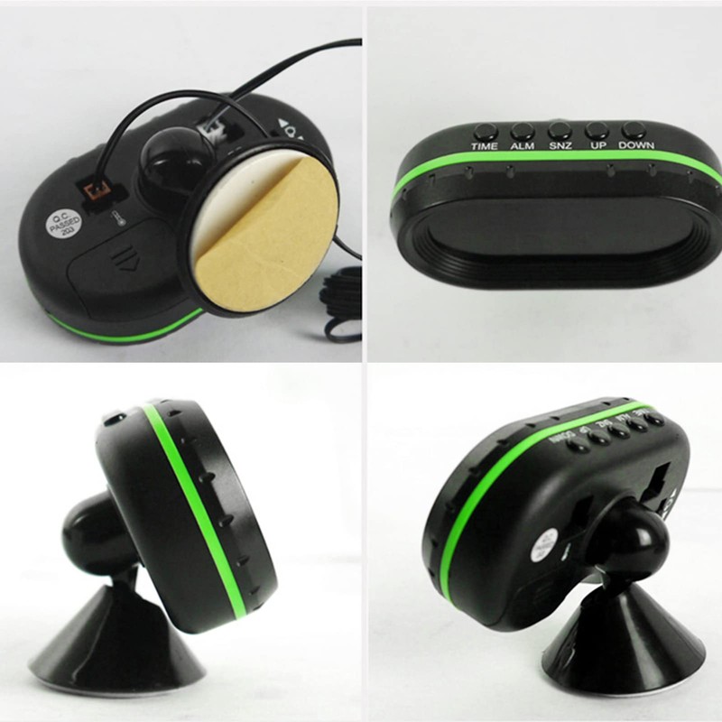 Shkalacar Digital Thermometer and Clock - LED Lighted Auto Dual