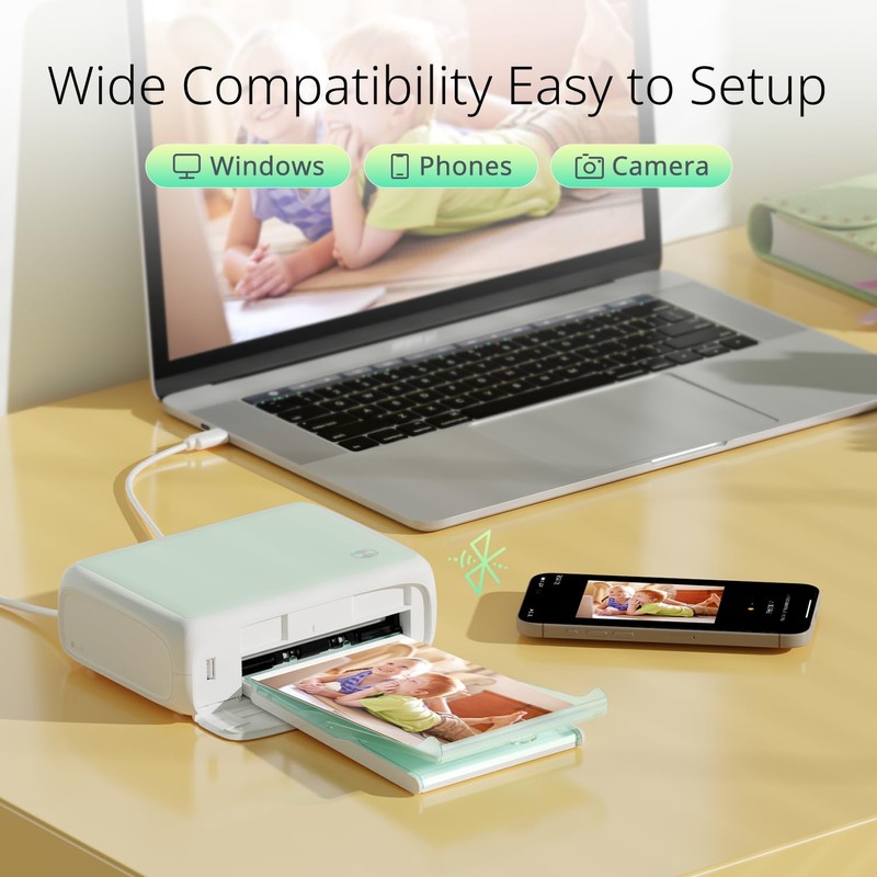 YOTON Photo Printer, Picture Printer with 54 Sheets (4"x6") &