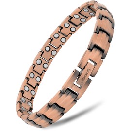 MagnetRX® Pure Copper Magnetic Bracelet for Women - Ultra Strong Magnetic Copper Bracelets - Adjustable Length with Size Tool Women's Bracelets