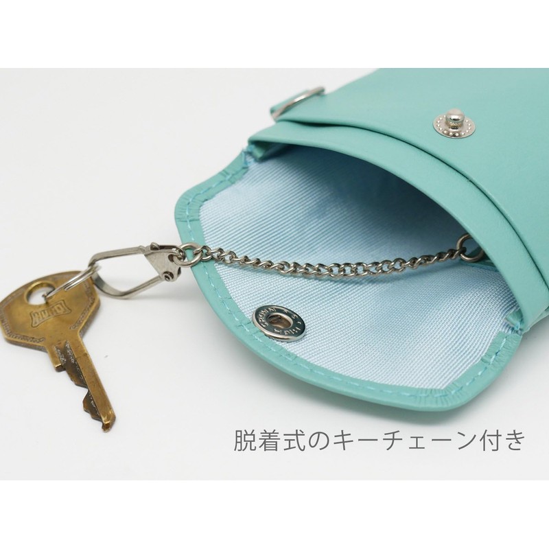 Slip-On NSL-3402 Noir Key Coin Pass Pouch, Pale Pink, Genuine