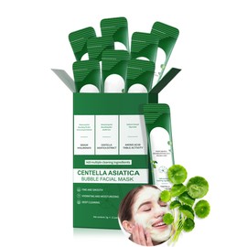 Centella Bubble Mask,Blackhead Remover,Moisturising Hydrate,Poren Verkleinern,Gesichtsmaske Frauen et Männer,Hydrate Centella Asiatica Soothingthe Skin,Improve Rough Skin,Smooth Complexion,12pcs