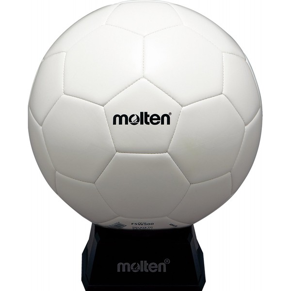Molten F5W500 Soccer Ball, Sign Ball, No. 5, White (with Stand)
