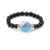 vmcoatdu Fiji Flag Bracelet Elastic Rope Beaded Bracelet Support Your
