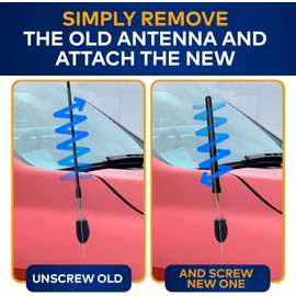 Antenna Mast for Toyota Tundra 2007 Black Automotive Antenna Replacement for Cars, Trucks & SUV - AM FM Radio Compatible - Car & Truck Exterior Accessories for Men & Women, 6 3/4"