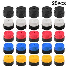 Pack of 25 Tennis Racket Grips Anti-skid Badminton Racquet Grips Vibration Overgrip Sweatband