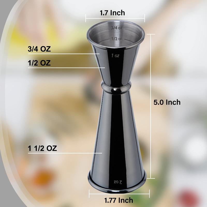 Jigger for Bartending, Briout Double Cocktail Jigger Japanese Premium 304