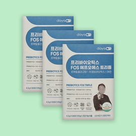 Days On Oh Hanjin Prebiotics FOS Triple Intestinal Health Lactobacillus 30 sachets 3 packs / 데이즈온 오한진 프리바이오틱스 FOS 에프오에스 트리플 장건강 유산균 30포 3개