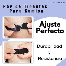 Par de Tirantes para Camisa 2 Sujetadores para Camisa Elasticos Perfectos para mantener tu camisa impecable y bien fajada en todo momento