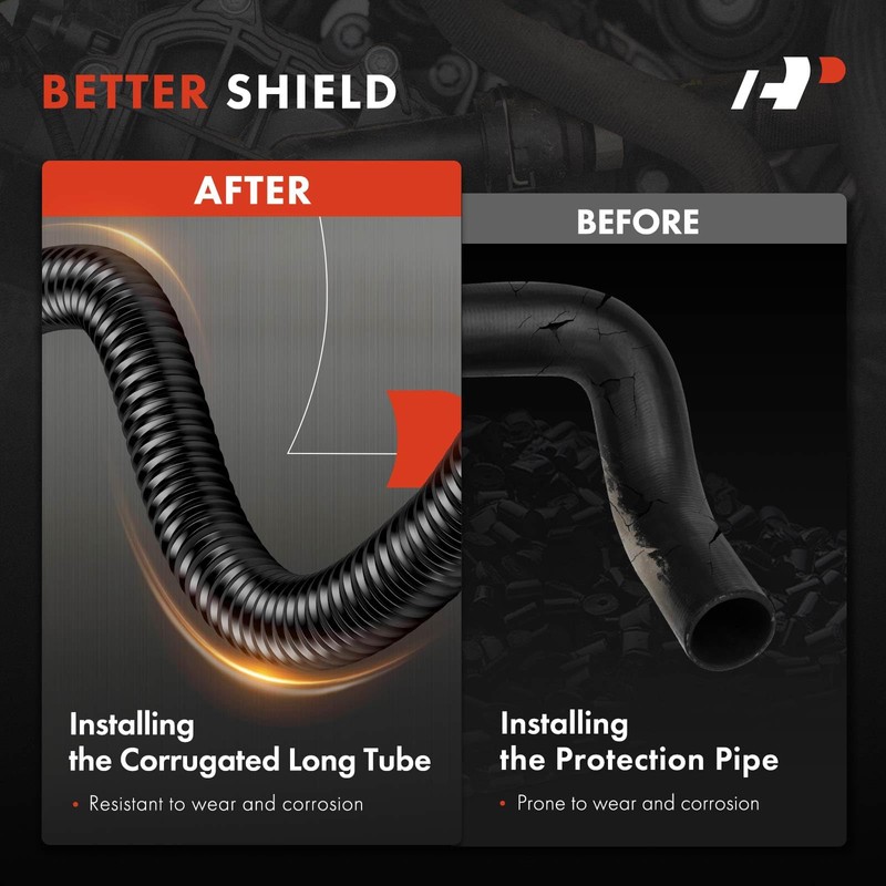 A-Premium 44" Universal Flexible Radiator Hose - Stainless Steel Water