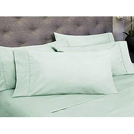Sweet Home Collection 6 Piece 1800 Count Olivia Branch Microfiber Bedroom Sheet Set, King, Mint