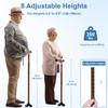 KingPavonini Walking Cane for Men Women Stability, Free Standing Foldable