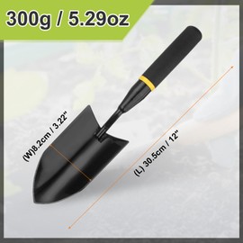 HARFINGTON Garden Hand Shovel 12 x 3.22 Metal Hand Trowel Gardening Tools with PVC Handle for Transplanting Weeding Digging Planting