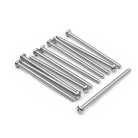 MroMax 10Pcs M4 x 70mm Pan Head Phillips Machine Screws, 304 Stainless Steel 18-8, Fully Thread, Metric Silver Gray Cross Head Screws Bolts for Cabinet Drawer Knob Pull Handle