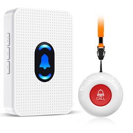 DAYTECH Nursing Care Call Bell, Wireless Chime, Call Bell, Waterproof, Nursing Emergency Contact Bell, SOS Call Button, For Elderly, Patients, Pregnant Women, Disabled People (LC01US-01A, 1-1)