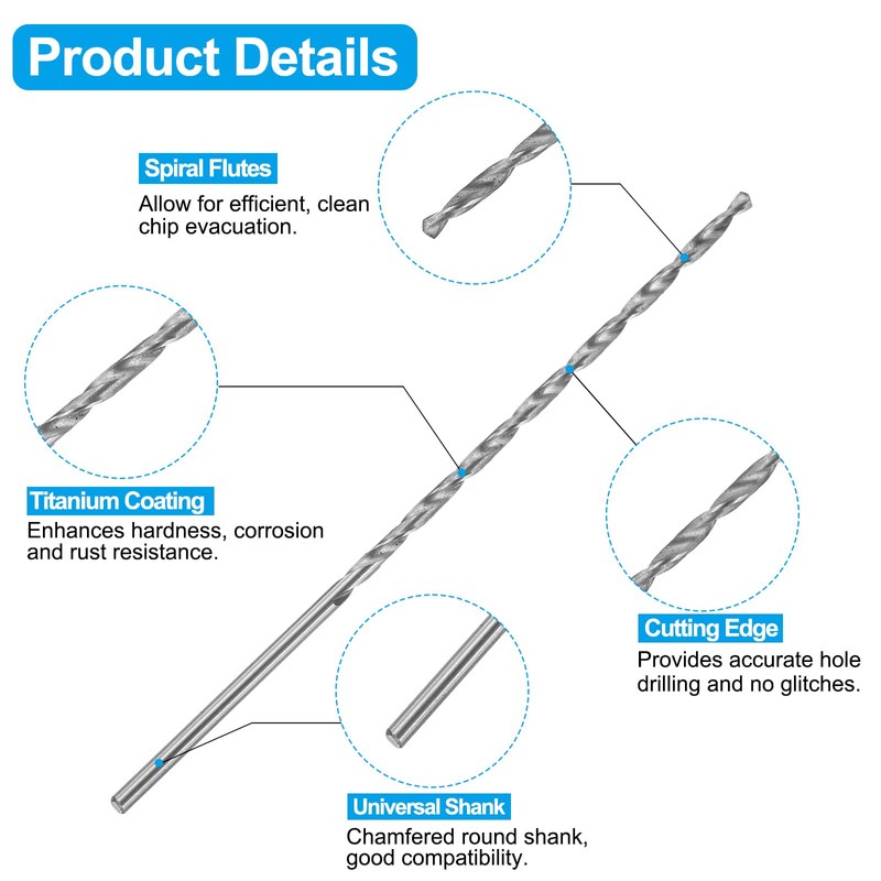 sourcing map Tap and Drill Bit Set, 2pcs 2-56 UNC