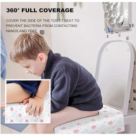 Disposable XL Training Toilet Seat Covers, 24 Pack, Individually Wrapped, Waterproof, Non-Slip