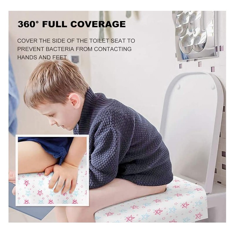 Disposable XL Training Toilet Seat Covers, 24 Pack, Individually Wrapped,