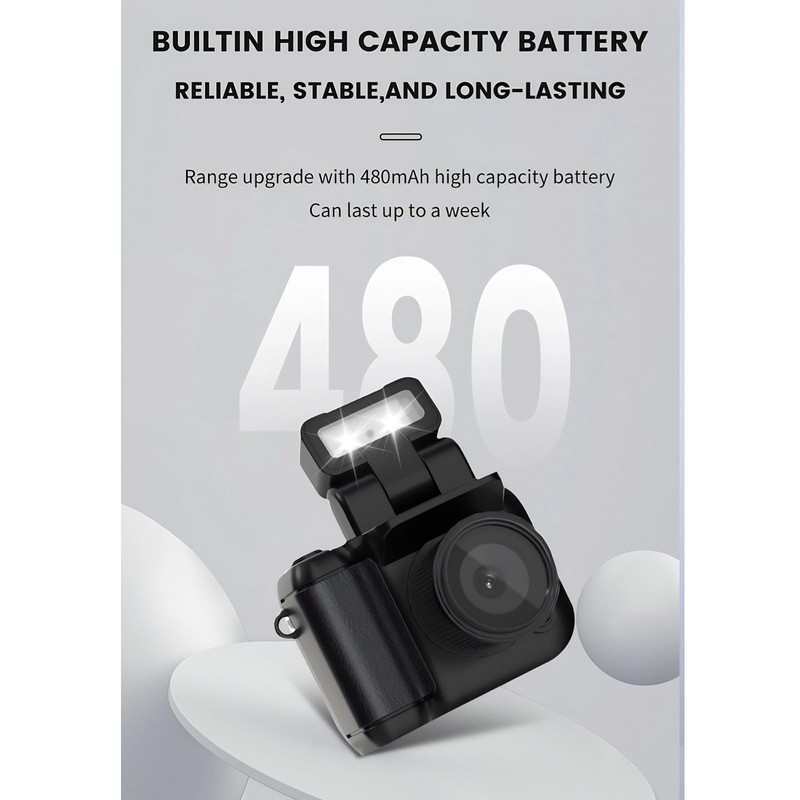 UHD 1080P Video Camera Camcorder Small, 1.44 Inch Touchscreen, 512G