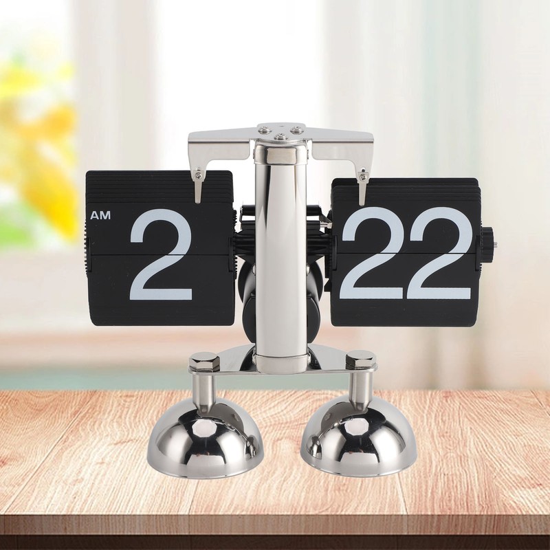 Retro Digital Flip Down Clock Flip Desk Clock Mechanical Battery