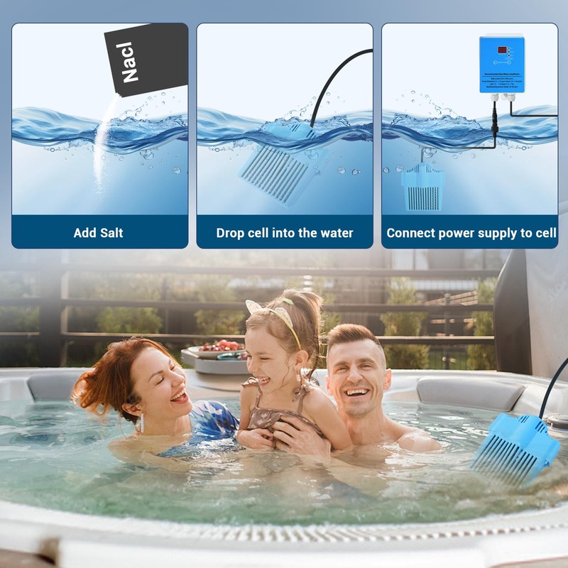 Fenglesha Hot Tub Salt System Conversion kit Drop-in Salt Chlorine