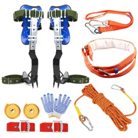 Fepinc Climbing Spike, Adjustable Tree Climbing Step Gear with Extra Multi-Functional Straps for Outdoor Jungle Survival Fruit Picking