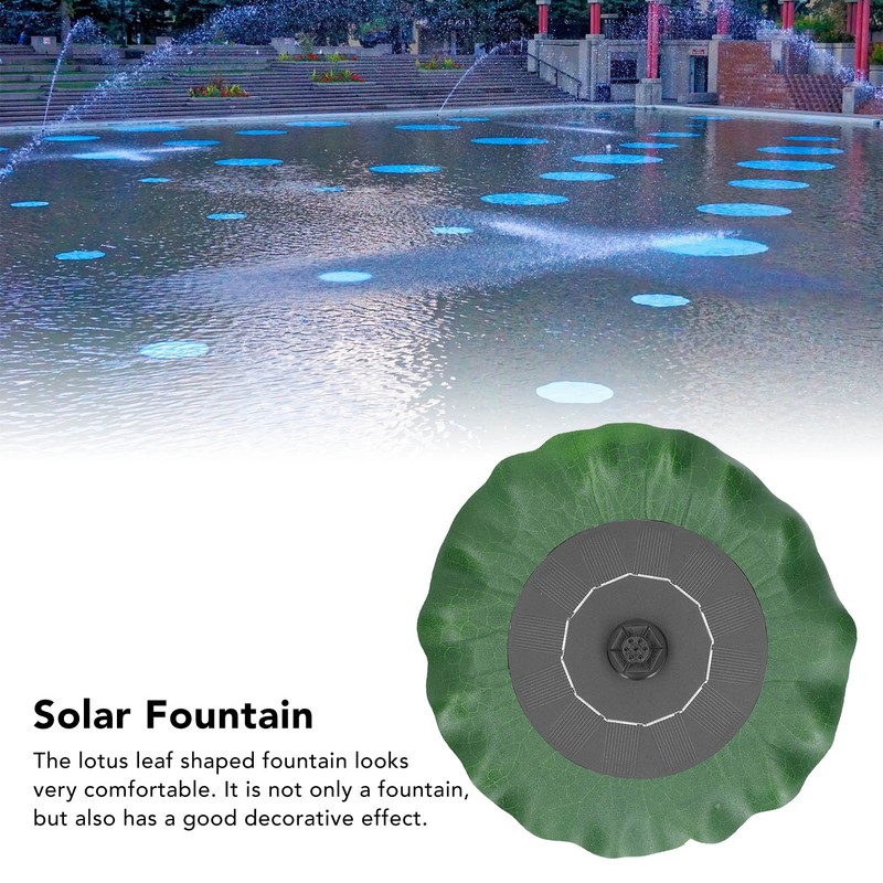 Lotus Leaf Floating Fountain Low Water Protection ABS Floating Solar