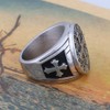 St Benedict Exorcism Stainless Steel Ring Demon Protection Ghost Hunter,10