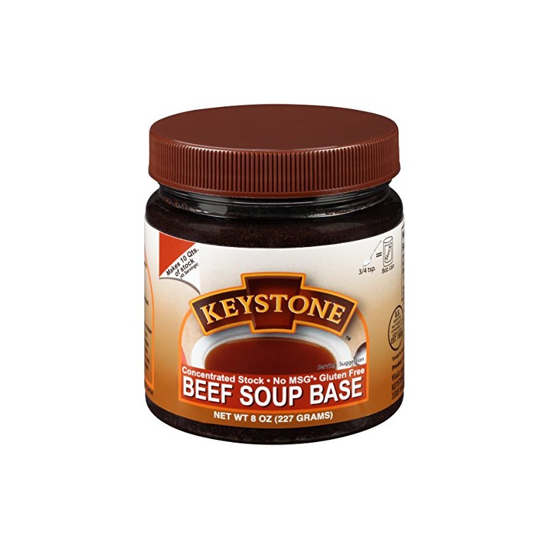 Keystone Meats Beef Soup Base 8 Oz Jar Concentrated Stock,
