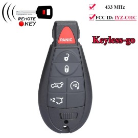 KEYECU SMART KEY KEYLESS GO REMOTE FOB FOBIK FOR JEEP GRAND CHEROKEE IYZ-C01C 68051666