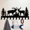 SUPERDANT Reindeer and Forest Metal Key Hooks with 10-Hooks Key