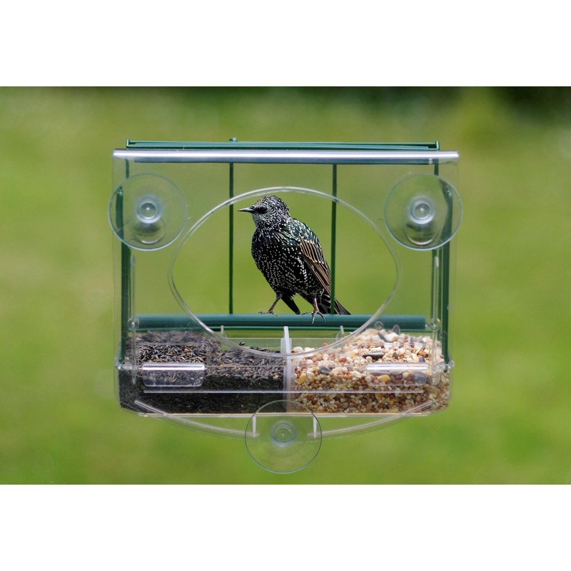Meripac PIGEON-PROOF Window Feeder with Suet Block Holder