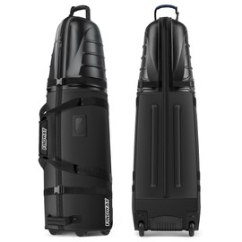 Findway Golf Travel Bags for Airlines with Wheels, 1680D Heavy Duty Oxford and ABS Hard Case Top Protect Golf Clubs, Lightweight and Foldable