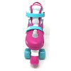CHICAGO Skates Girls Adjustable Junior Quad Skates - Pink/White/Teal -