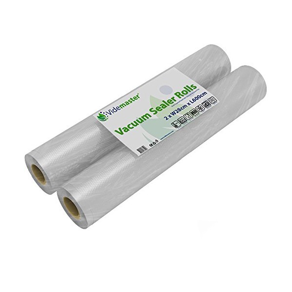 2 x Vacuum Food Sealer Rolls 28cm(W) x 6 metre(L)