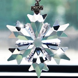 Fancyoung Crystal Snowflake Pendant Snow Ornaments 2022 Party Window Decor Christmas Decoration Wedding Hanging Ornament, Clear