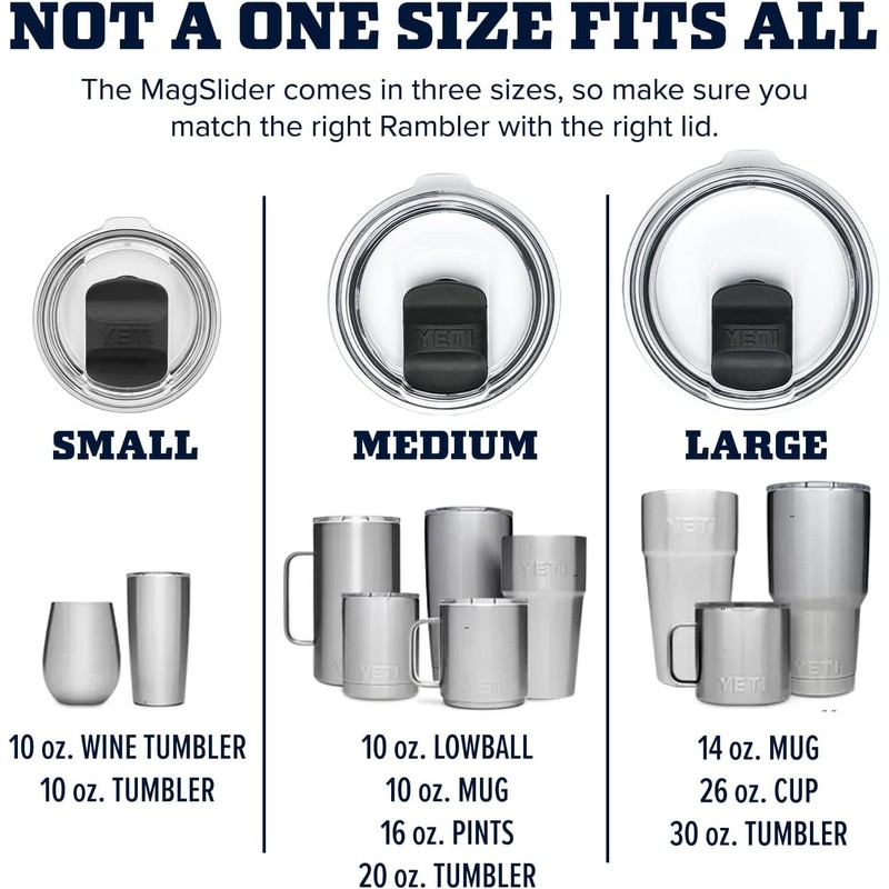 YETI Rambler Magslider Lid, Black, Large