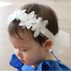 Delicate Floral White Baby Headband, Handmade Lace Flower Crown with