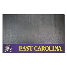 FANMATS 21627 East Carolina Pirates Vinyl Grill Mat - 26in. x 42in. - Deck Patio Protective Mat | Oil, flame, and UV resistant