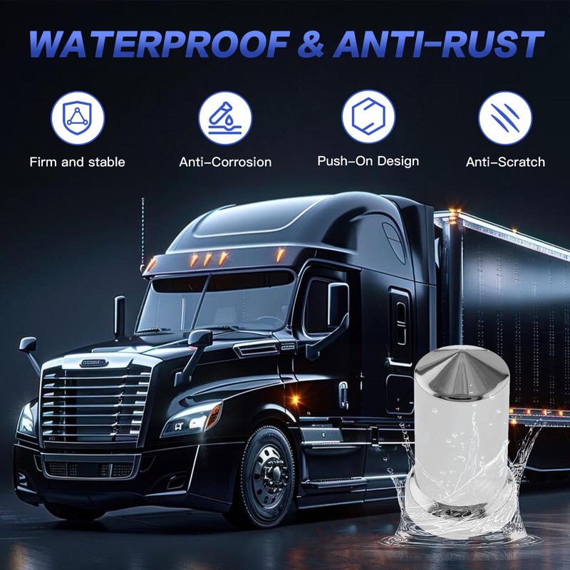 WAITTON 40Pcs Semi Trucks Lug Nut Covers, 33mm Nut Covers