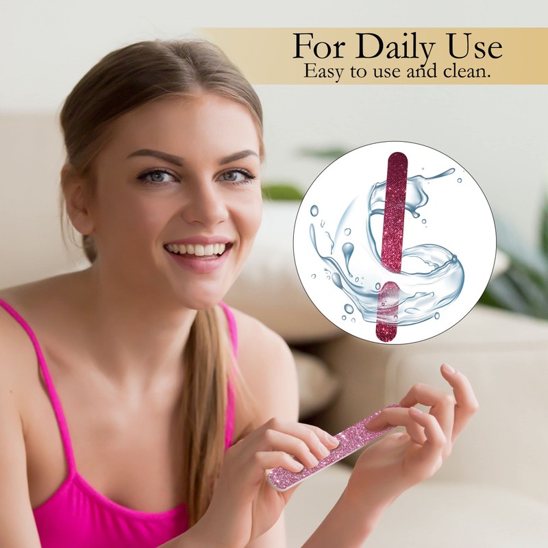 P2P Nails Glitter Colorful Nail File Strips - Manicure and