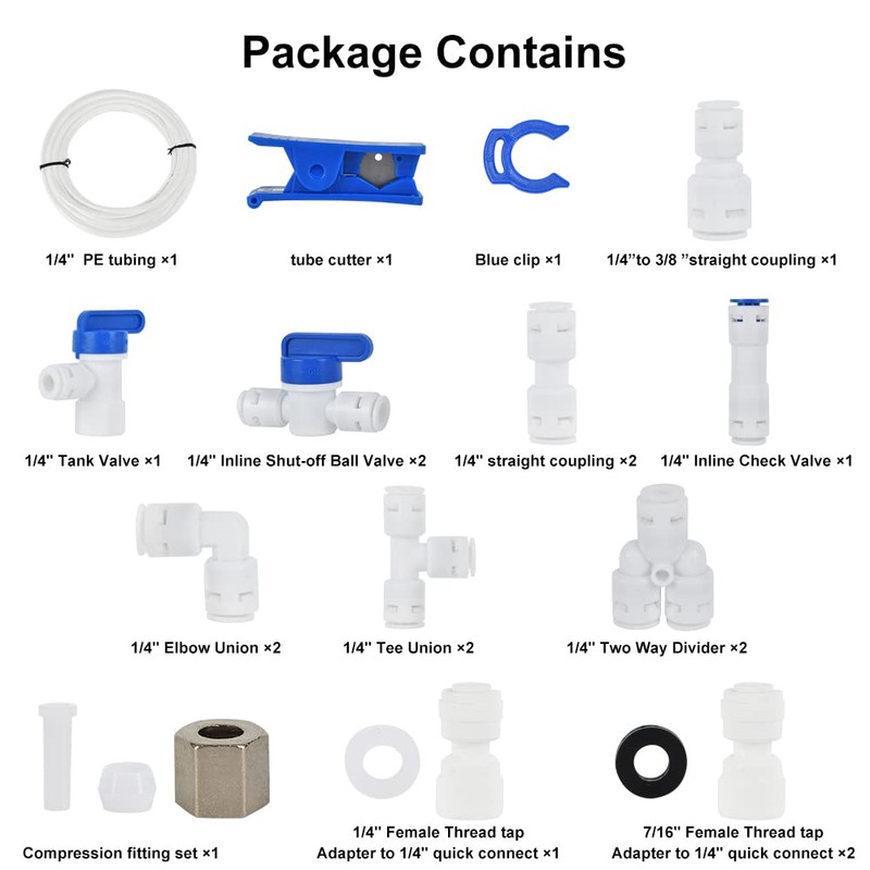 Refrigerator Water Line Kit, CGELE Ice Maker Water Line Kit