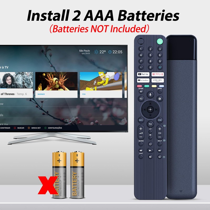 CLVIZCXOM RMF-TX520P Voice Remote Control for Sony Remote Control -