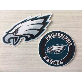 2x Philadelphia Eagles Car Bumper Laptop Vinyl Die Cut Stickers Decals - One Of Each